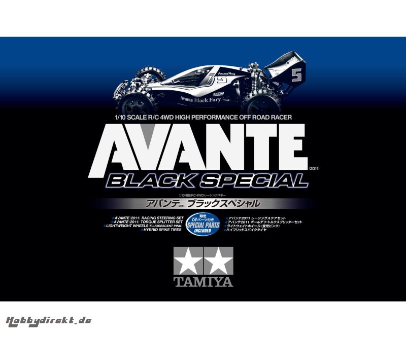 1:10 RC Avante (2011) Black Special Tamiya 47390 300047390