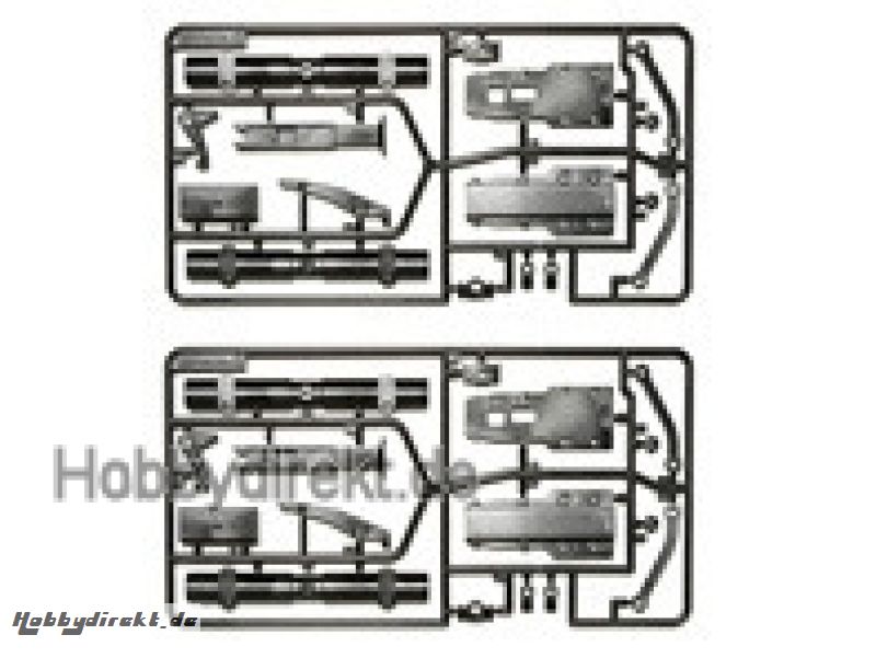 1:14 B-Teile Anhänger Achsen verstärkt Tamiya 56525 300056525