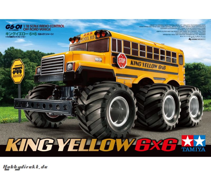 1:18 RC King Yellow 6x6 Bus (G6-01) Tamiya 58653 300058653