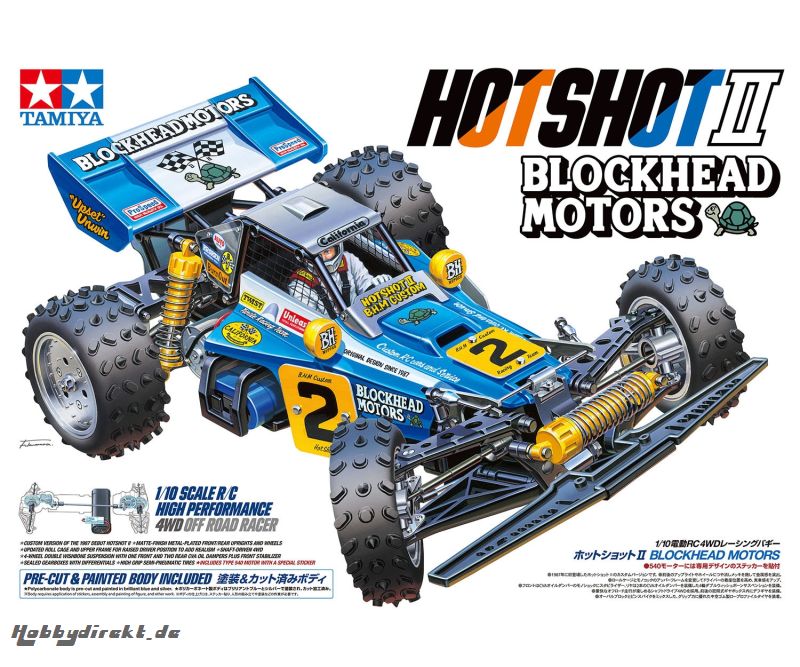 1:10 RC Hotshot II Blockhead Motors Tamiya 58710 300058710