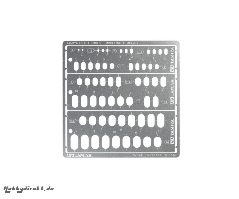 Modeling Rechteck ger. Schabl.PE(3)1-6mm Tamiya 74154 300074154