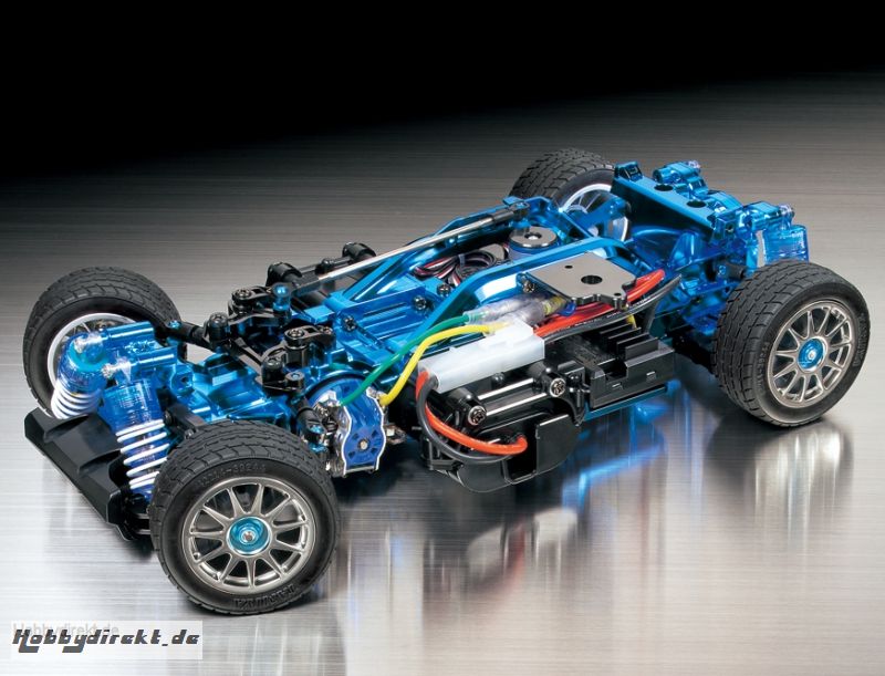 1:10 RC M-05 Pro Chassis blau verchromt Tamiya 84131 300084131