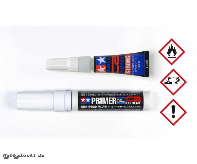 Tamiya CA-Cement/Primer Set 3g PP/PE/POM Tamiya 87211 300087211