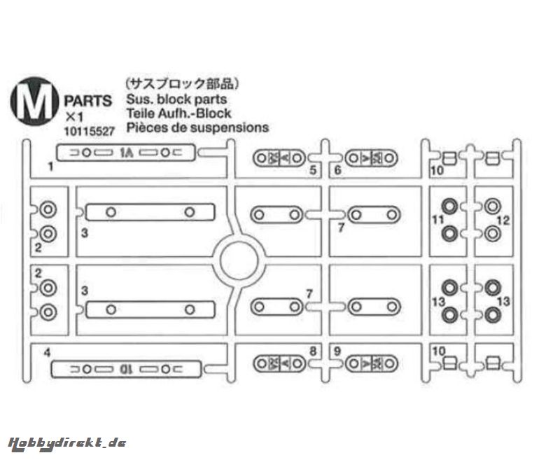 M-Teile (M1-M3) 58435 Tamiya 115527 300115527