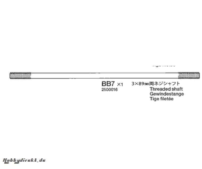 Gewindestange 3x89mm Tamiya 2500016