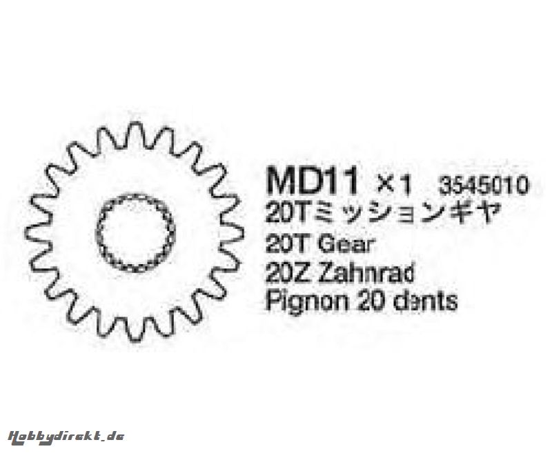 GETRIEBERAD 20 ZÄHNE Tamiya 3545010