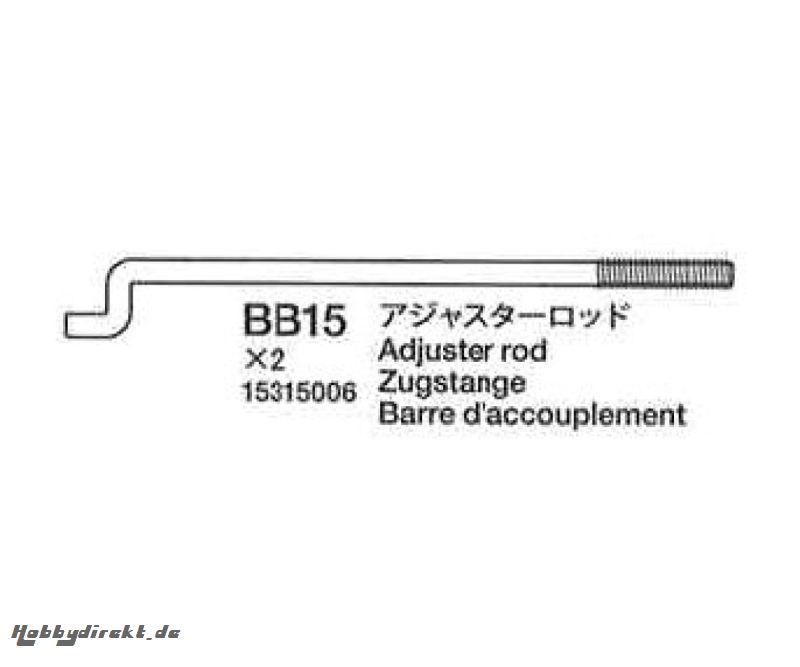 Gestänge 45 mm gekröpft 58447 F104 Tamiya 5315006 305315006