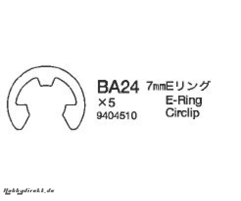 7mm E-Ring (8x) NT Tamiya 9404510