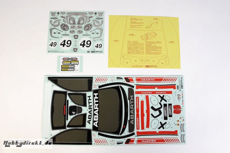 Sticker-Beutel 51387/58444 Abarth 500 Tamiya 9495605 309495605