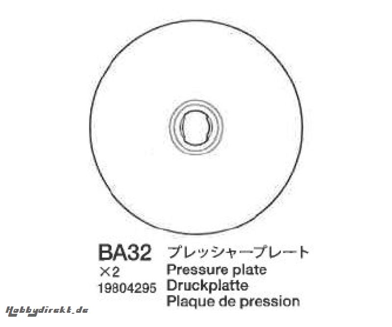 Pressure Plate 42105 Tamiya 9804295