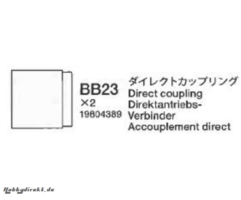 Direktantriebsverbinder (BL10) (2) Tamiya 9804389 309804389