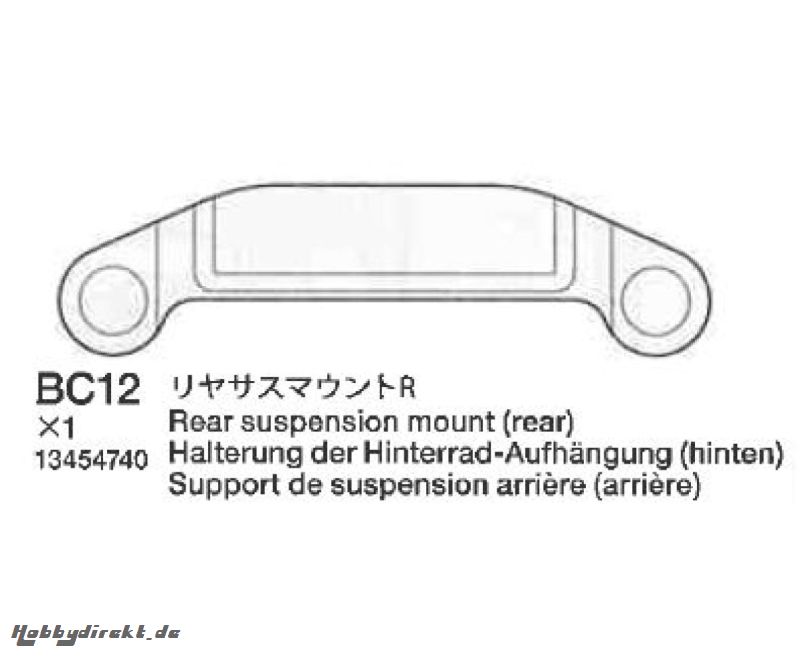 TRF502X Querlenkerhalter hinten (hinten) Tamiya 3454740 313454740