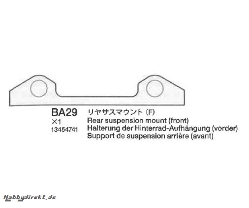 TRF502X Querlenkerhalter hinten (vorne) Tamiya 3454741 313454741