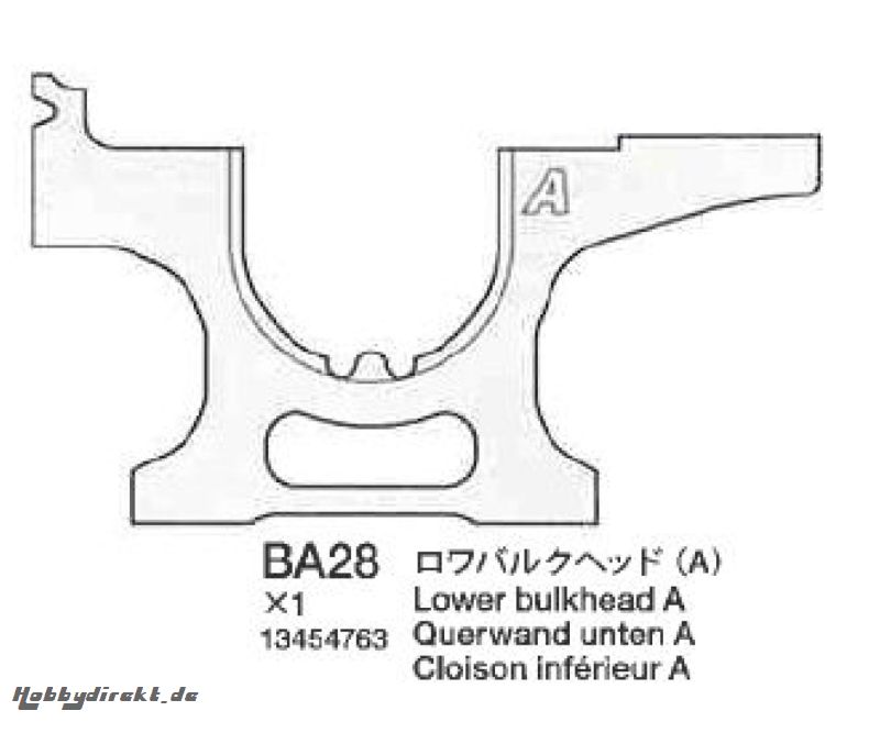 TRF417 Alu Diff.-Halterung A unten Tamiya 3454763 313454763