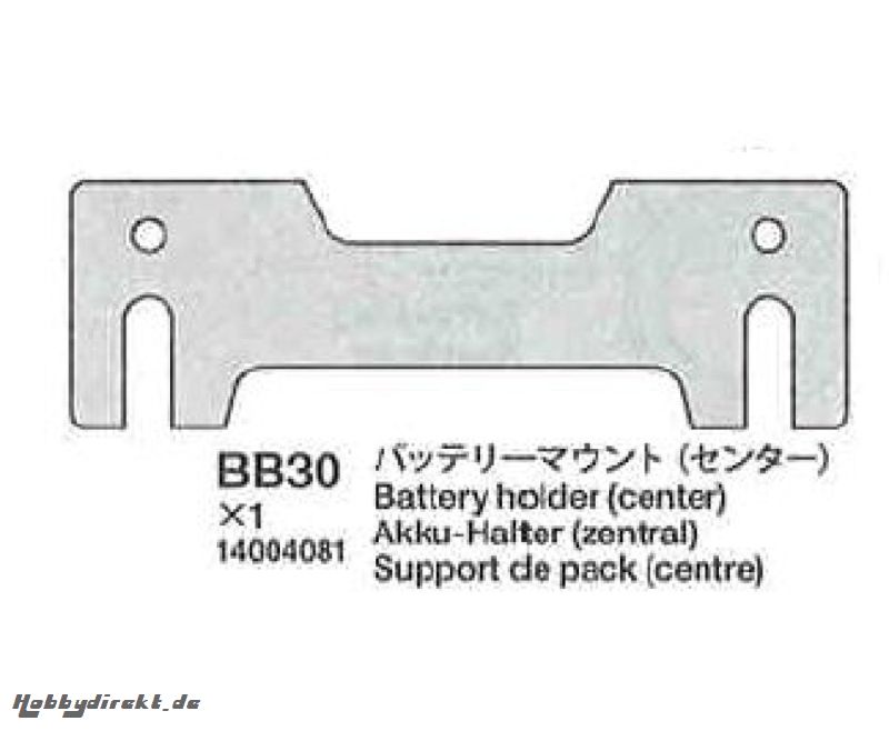 TRF417 Racing Pack Halter zentral Tamiya 4004081 314004081