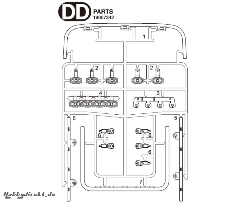 DD-Teile Lampenbügel Scania S770 56368 Tamiya 9007342 319007342