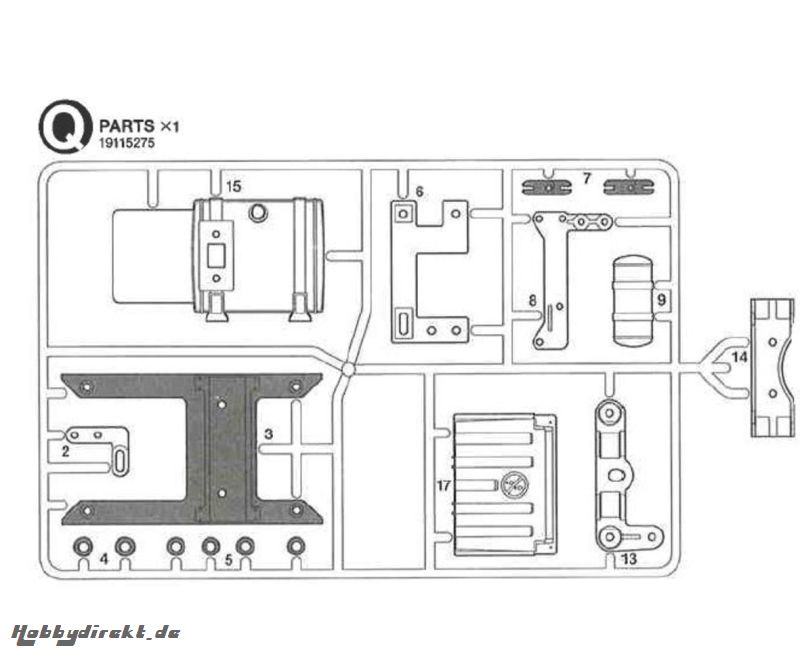 Q-Teile Batteriekasten MAN TGX 56325 Tamiya 9115275 319115275
