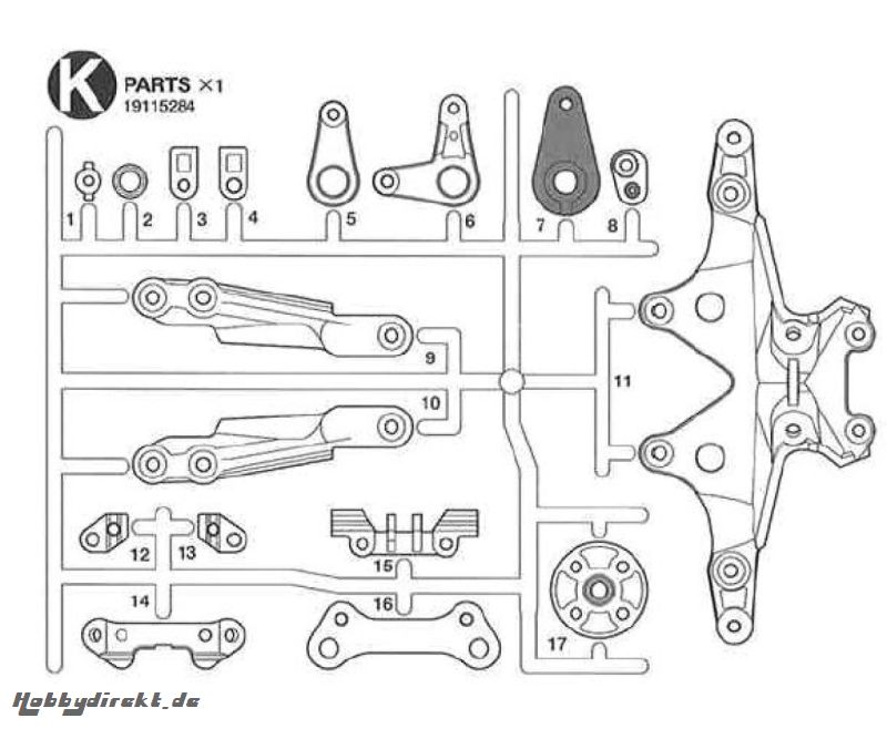 FF-03 K-Teile Lenkhebel/Chassis-Teile Tamiya 9115284 319115284