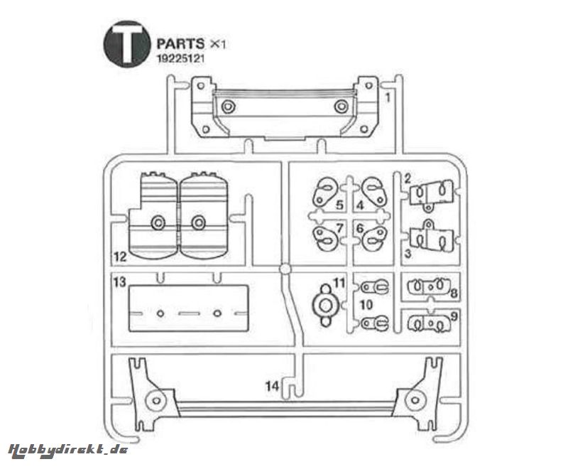 T-Teile LED-Halterungen MAN 56325 Tamiya 9225121 319225121