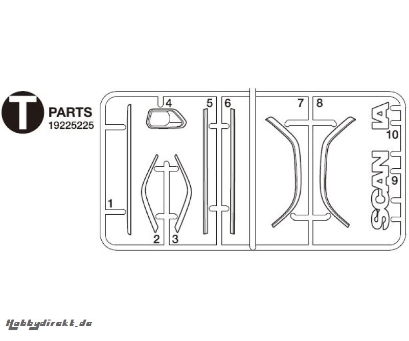 T-Teile Zierleisten Scania S770 56368 Tamiya 9225225 319225225