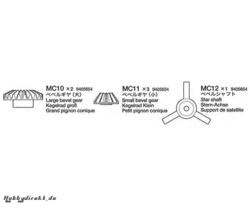 Stadium Blitzer Diff.-Kegelrad-Satz Tamiya 9405654 319405654