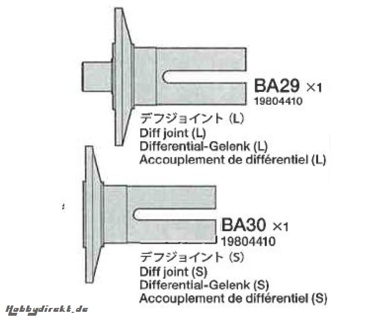 TRF201 Kugeldiff.-Abtrieb L/K (BA29/30) Tamiya 9804410 319804410