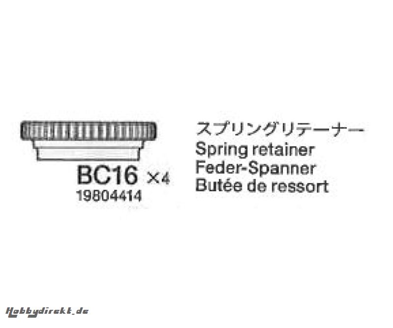 TRF201 Alu Federvorspanner (BC16) (4) Tamiya 9804414 319804414