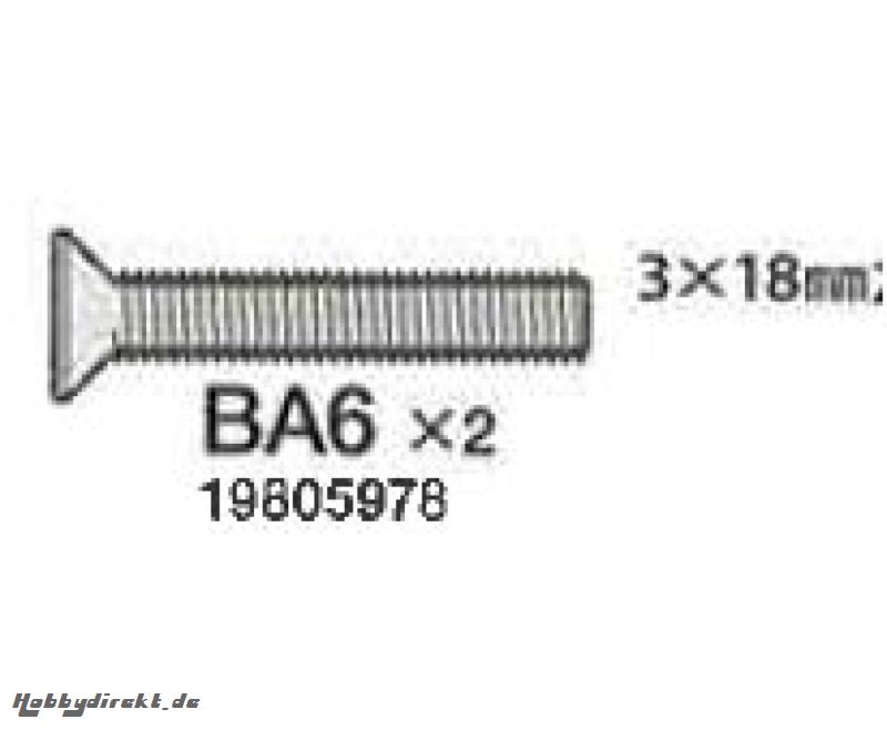 Schraube Senkk.3x18mm BA2 (10) 58441/452 Tamiya 9805978 319805978