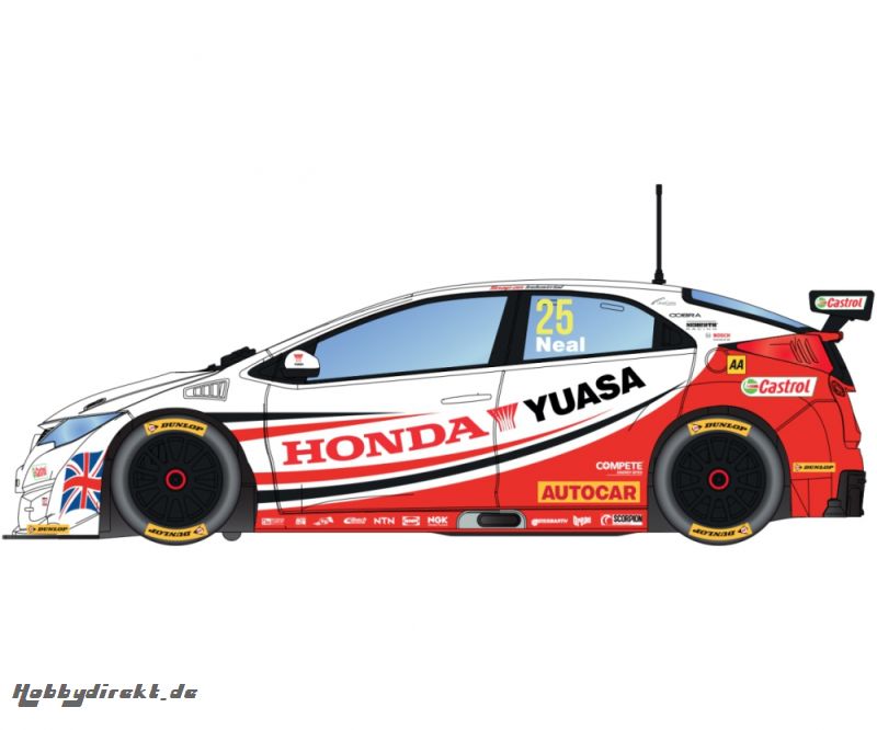 1:32 Honda Civic Type R #25 BTCC 2015 Carson 3734 500003734