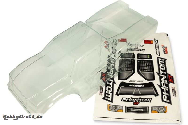 CLEAR LEXAN PHANTOM TRUCK BODY - W/ DECAL SHEET MAVERICK 150047