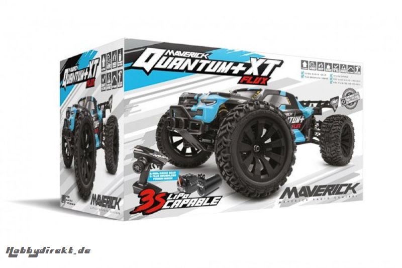 Quantum+ XT Flux 3S 1/10 4WD Stadium Truck - Blue MAVERICK 150300