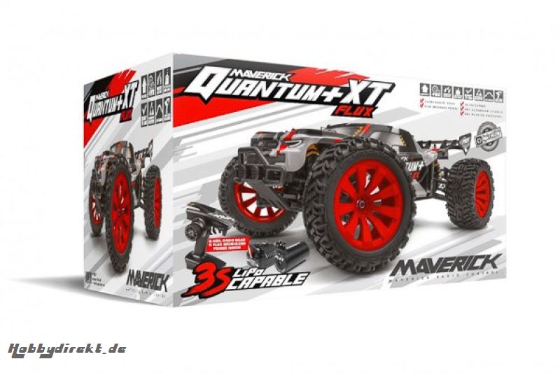 Quantum+ XT Flux 3S 1/10 4WD Stadium Truck - Red MAVERICK 150301