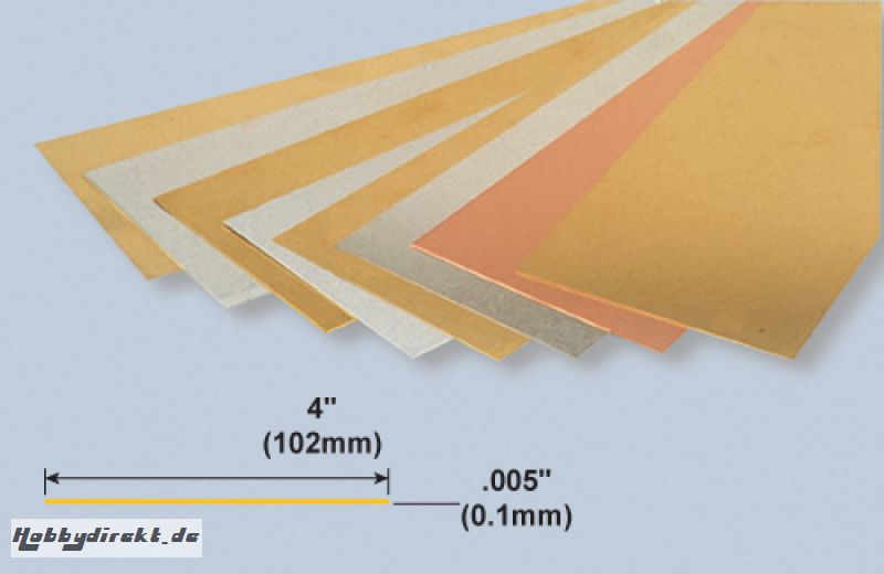 Messingplatte 0.1x102x254mm KandS