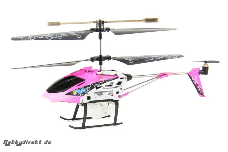 XciteRC Flybar 180SB Coax Bubble Hubschrauber 3,5 Kanal pink Lady Edition IR mit Seifenblasen XciteRC 12011000