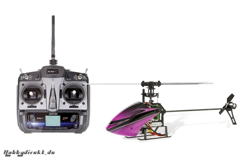 Flybarless 200 3D Single Blade V2.0 - 6-Kanal RTF Hubschrauber mit 6S Profi 6-Kanal Fernsteuerung XciteRC 14004100