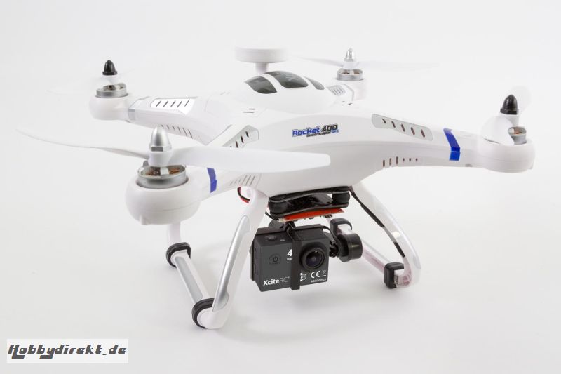 XciteRC Rocket 400 Quadrocopter 4K - RTF-Drohne mit Brushless-Gimbal und UHD-Kamera Mode 2 XciteRC 15001400