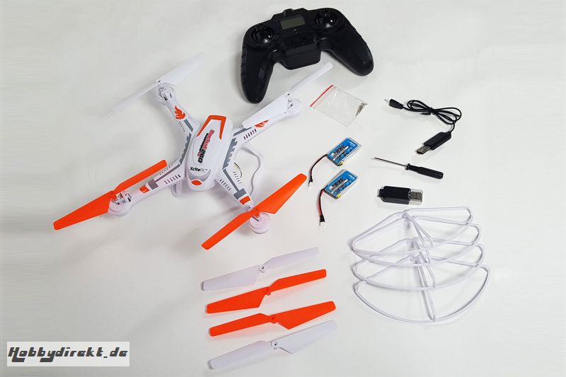 Rocket 260 3D - 4 Kanal RTF Quadrocopter weiß mit 2 MP Kamera und Zusatzakku XciteRC 15002170