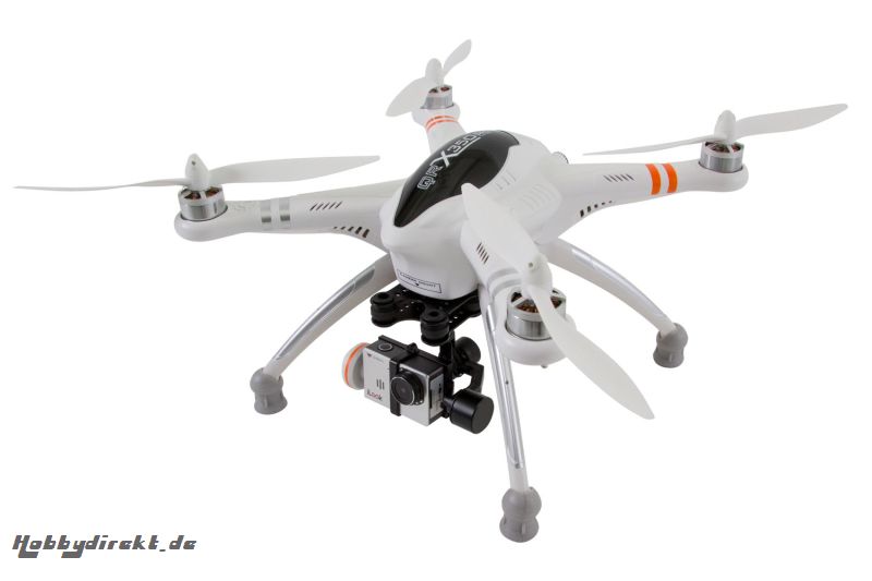 XciteRC Quadrocopter QR X350 Pro RTF - FPV-Drohne mit iLook HD Kamera, 3D-Gimbal, GPS, Akku, Ladegerät und Devo F7 Fernsteuerung mit integriertem Farb