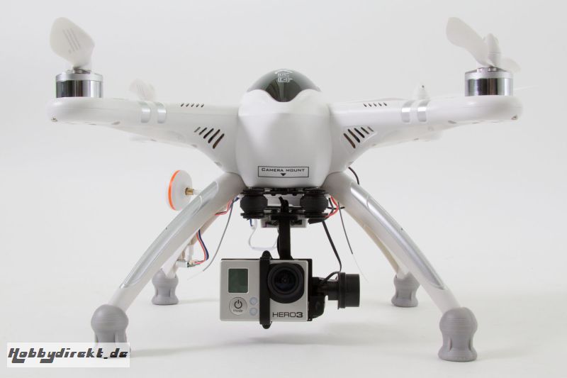 XciteRC Quadrocopter QR X350 Pro RTF - FPV-Drohne für GoPro Hero3 Kamera, 3D-Gimbal, GPS, Akku, Ladegerät und Devo F7 Fernsteuerung mit integriertem