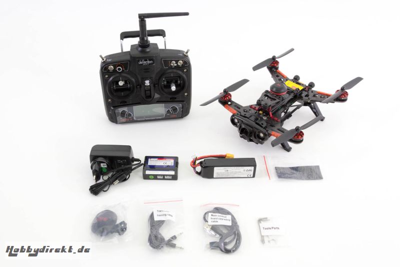 XciteRC FPV Racing-Quadrocopter Runner 250 Advance RTF - FPV-Drohne mit Full HD Kamera, GPS, Akku, Ladegerät und Devo 7 Fernsteuerung Walkera 15003700