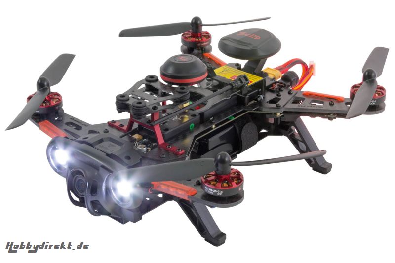 XciteRC FPV Racing-Quadrocopter Runner 250 Advance RTF - FPV-Drohne mit HD Kamera, Videobrille, GPS, Akku, Ladegerät und Devo7 Fernsteuerung Walkera 1