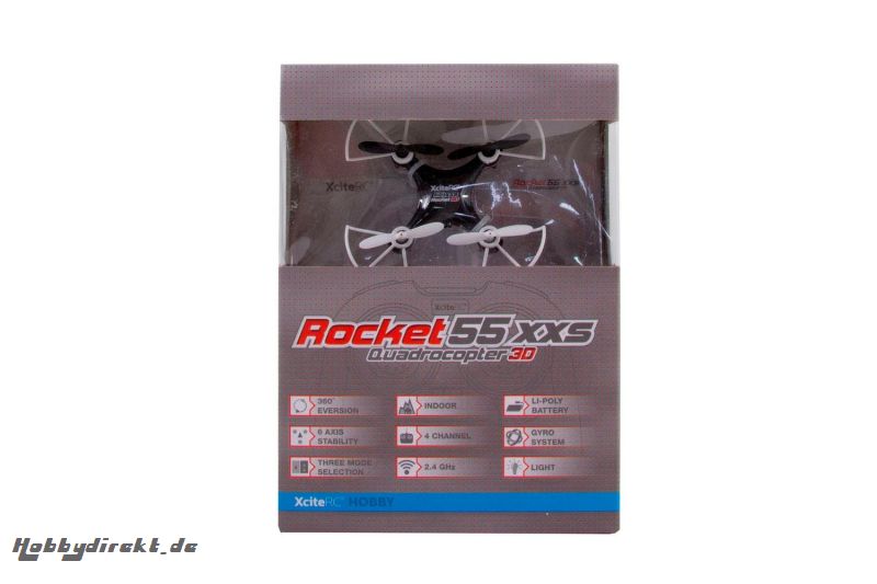 Rocket 55XXS 3D 4-Kanal RTF Quadrocopter gelb XciteRC 15007300