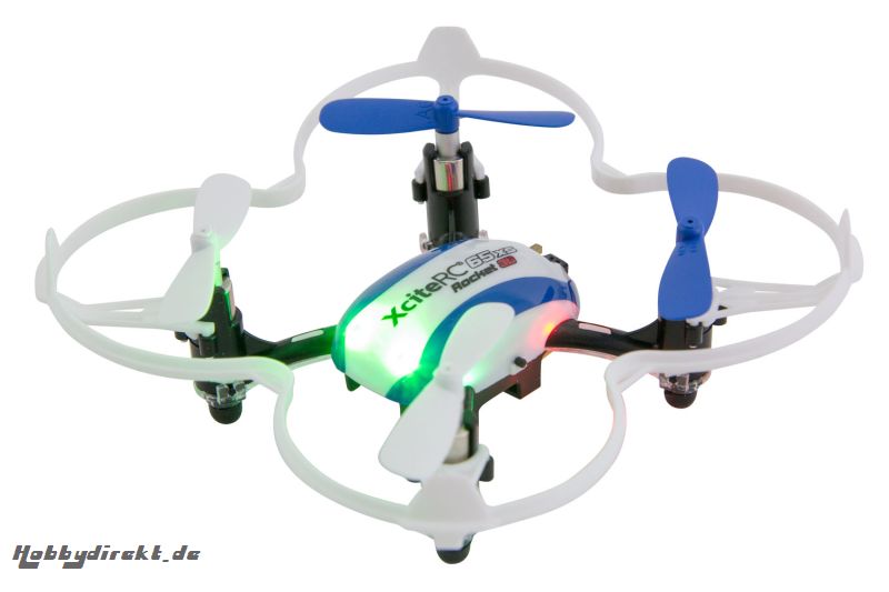 Rocket 65XS 3D - 4 Kanal RTF Quadrocopter blau/ weiß XciteRC 15008050