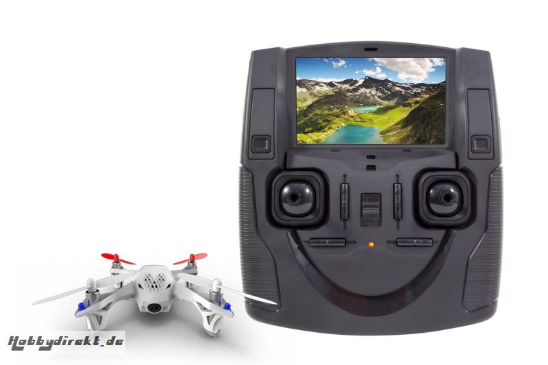 Hubsan X4 FPV Quadrocopter - RTF-Drohne mit Kamera, Akku, Ladegerät und Fernsteuerung mit integriertem Farbmonitor H107D Hubsan 15030400