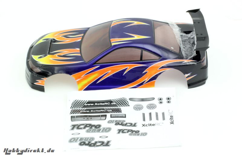 Karosserie TC one10 Pro lackiert violett + Decals XciteRC 30306049