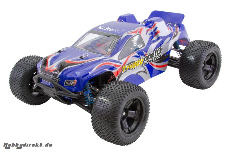 Truggy One10 4WD Brushless RTR Modellauto M1:10 blau XciteRC 30341000