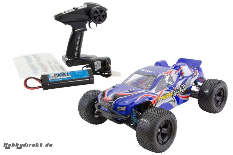 Truggy One10 4WD Brushless RTR Modellauto M1:10 blau XciteRC 30341000