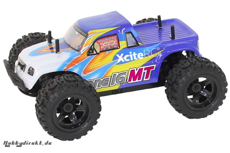 Monster Truck one16 MT - 4WD RTR Modellauto, blaue Karosserie XciteRC 30502000