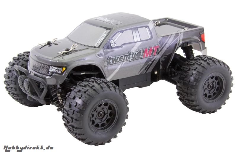 Monster Truck twenty4 MT V2.0 - 4WD RTR Modellauto, silber/schwarze Karosserie XciteRC 30610000