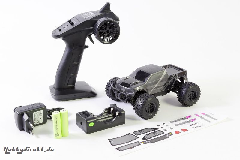 Monster Truck twenty4 MT V2.0 - 4WD RTR Modellauto, silber/schwarze Karosserie XciteRC 30610000